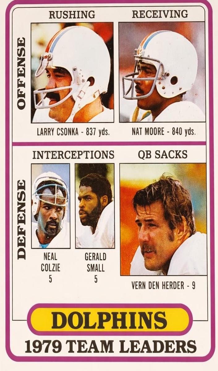 1980 Topps Football Miami Dolphins #76 PSA 8.5