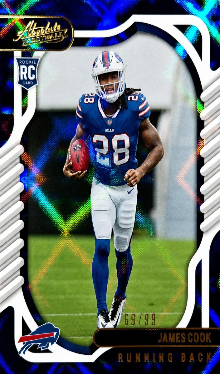 2022 Panini Absolute Football Blue Diamonds James Cook #115