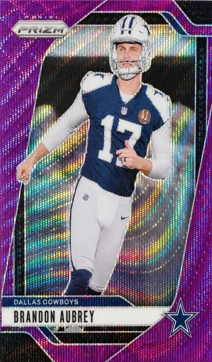 2024 Panini Prizm Football Purple Wave Brandon Aubrey #79