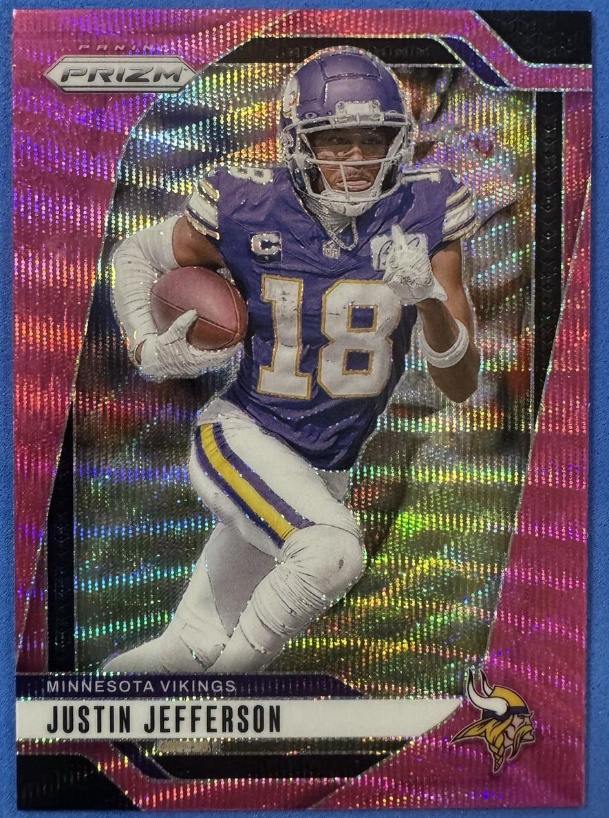 2024 Panini Prizm Football Pink Wave Justin Jefferson #187