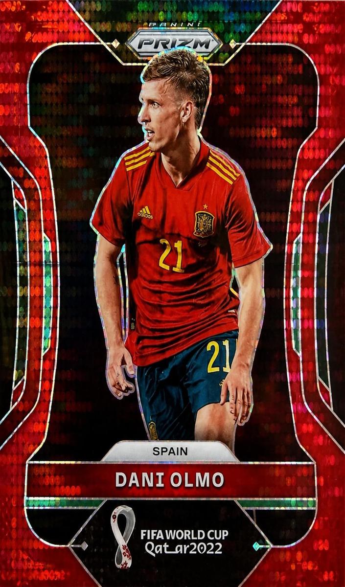 2022 Panini Prizm FIFA World Cup Qatar Soccer Breakaway Prizms Red Dani Olmo #220
