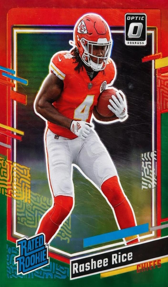 2023 Panini Donruss Football Red Green Rashee Rice #350