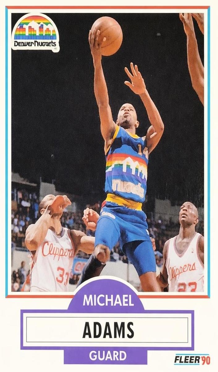 1990 Fleer Basketball Michael Adams #46 PSA 9