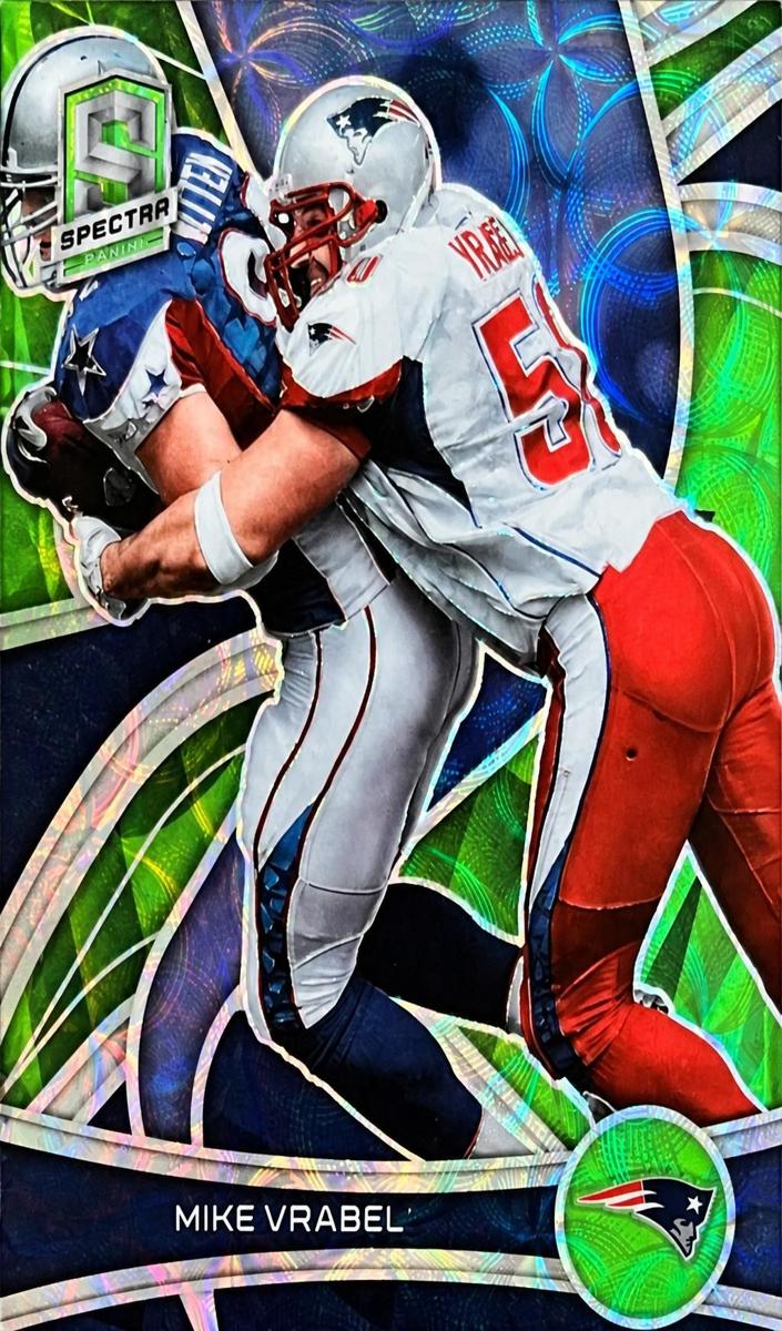 2022 Panini Spectra Football Neon Green Die Cut Mike Vrabel #120