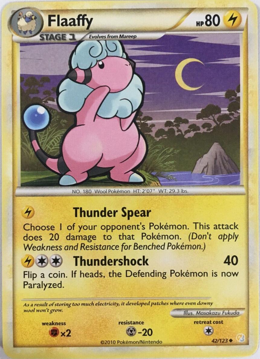 2010 Pokemon HeartGold & SoulSilver Flaaffy #42