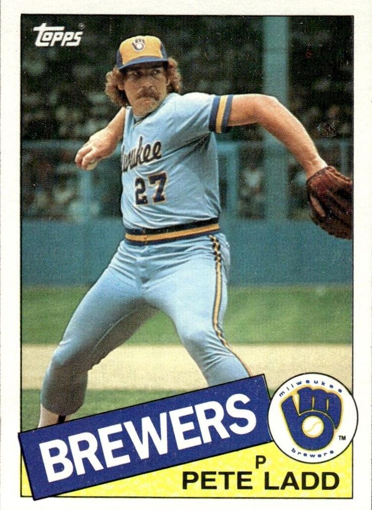 1985 Topps Baseball Pete Ladd #471 PSA 9