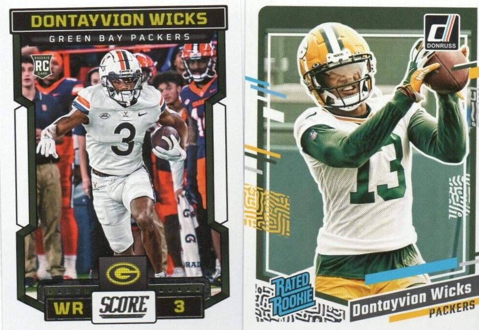 2023 Panini Donruss Football Dontayvion Wicks #333 PSA 9