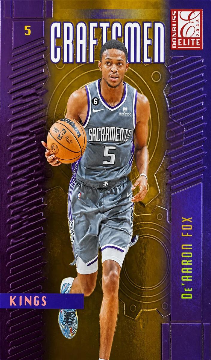 2023 Donruss Elite Basketball Gold De'Aaron Fox #10