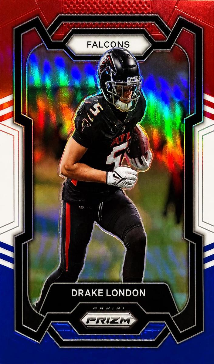 2023 Panini Prizm Football Red White Blue Drake London #10