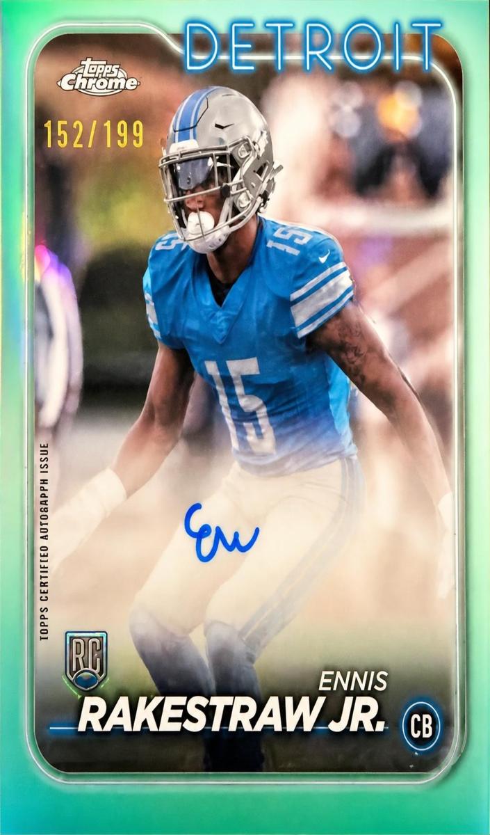 2024 Topps Chrome Football Aqua Refractor Ennis Rakestraw Jr. #RA-ERA