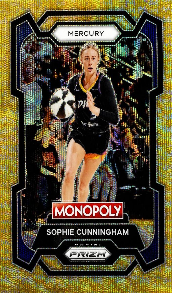 2024 Panini Prizm Monopoly WNBA Basketball Gold Wave Millionaire Sophie Cunningham #37