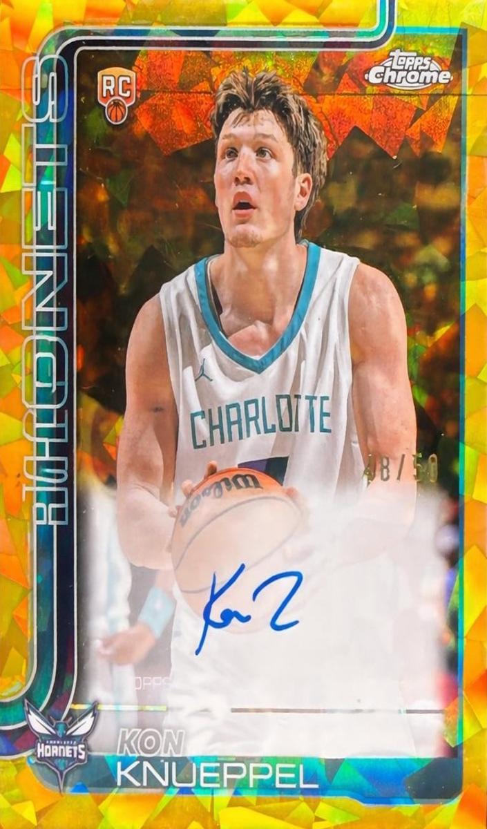2025 Topps Chrome Sapphire Basketball Gold Kon Knueppel #TCAR-KK PSA 9