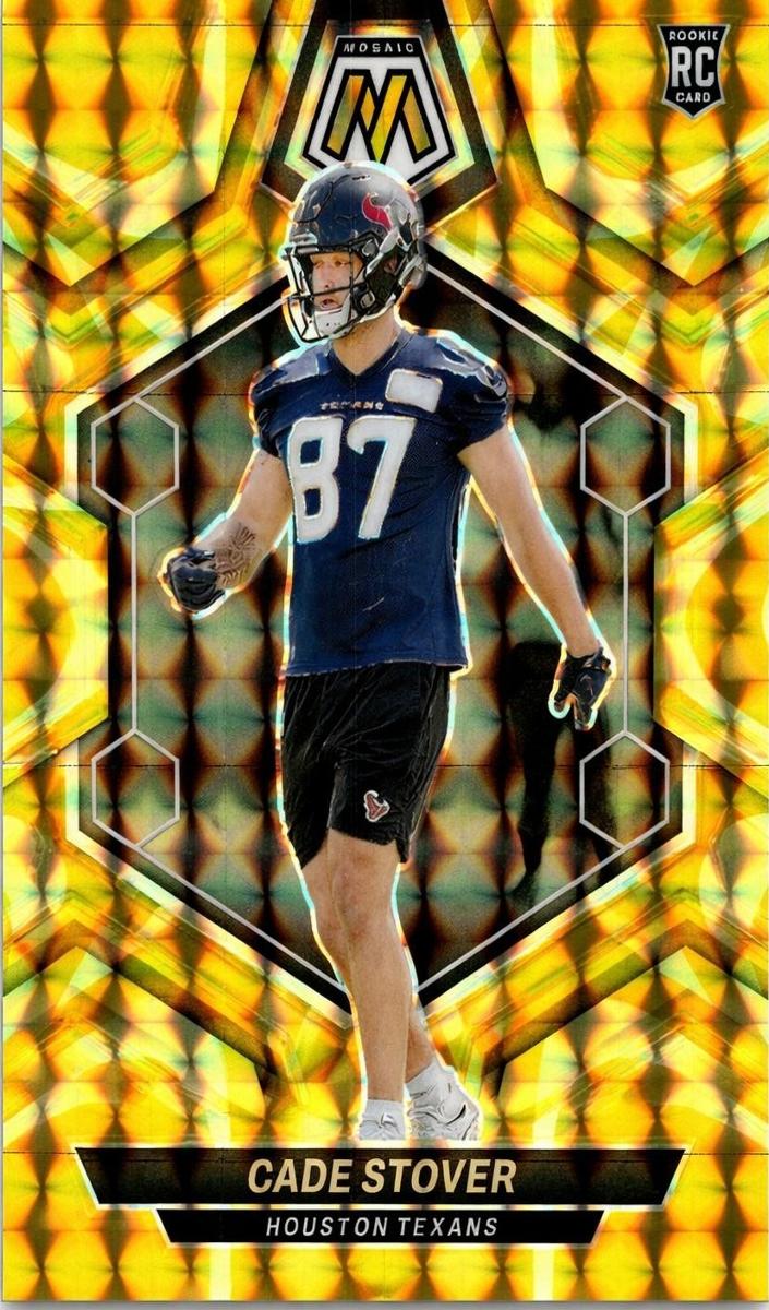 2024 Panini Mosaic Football Reactive Yellow Cade Stover #384 SGC 9.5
