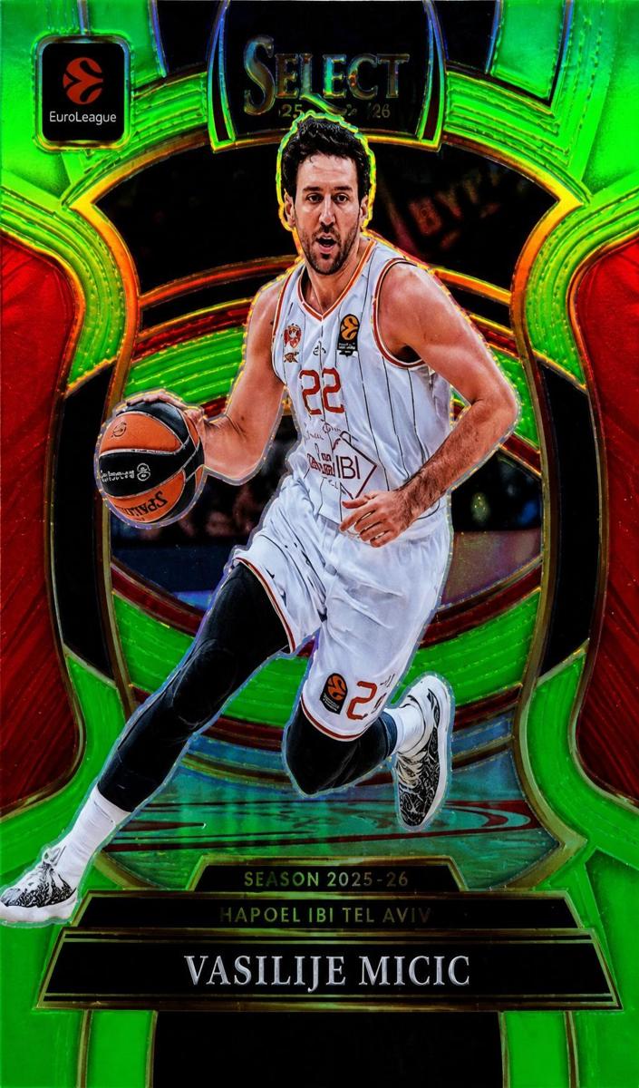 2025 Panini Select EuroLeague Basketball Neon Green Vasilije Micic #59