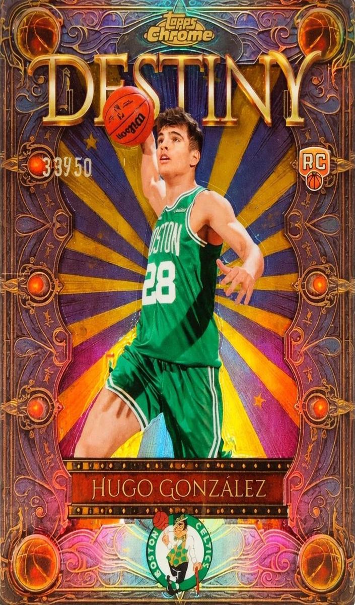 2025 Topps Chrome Basketball Gold Refractor Hugo Gonzalez #D-23 PSA 10