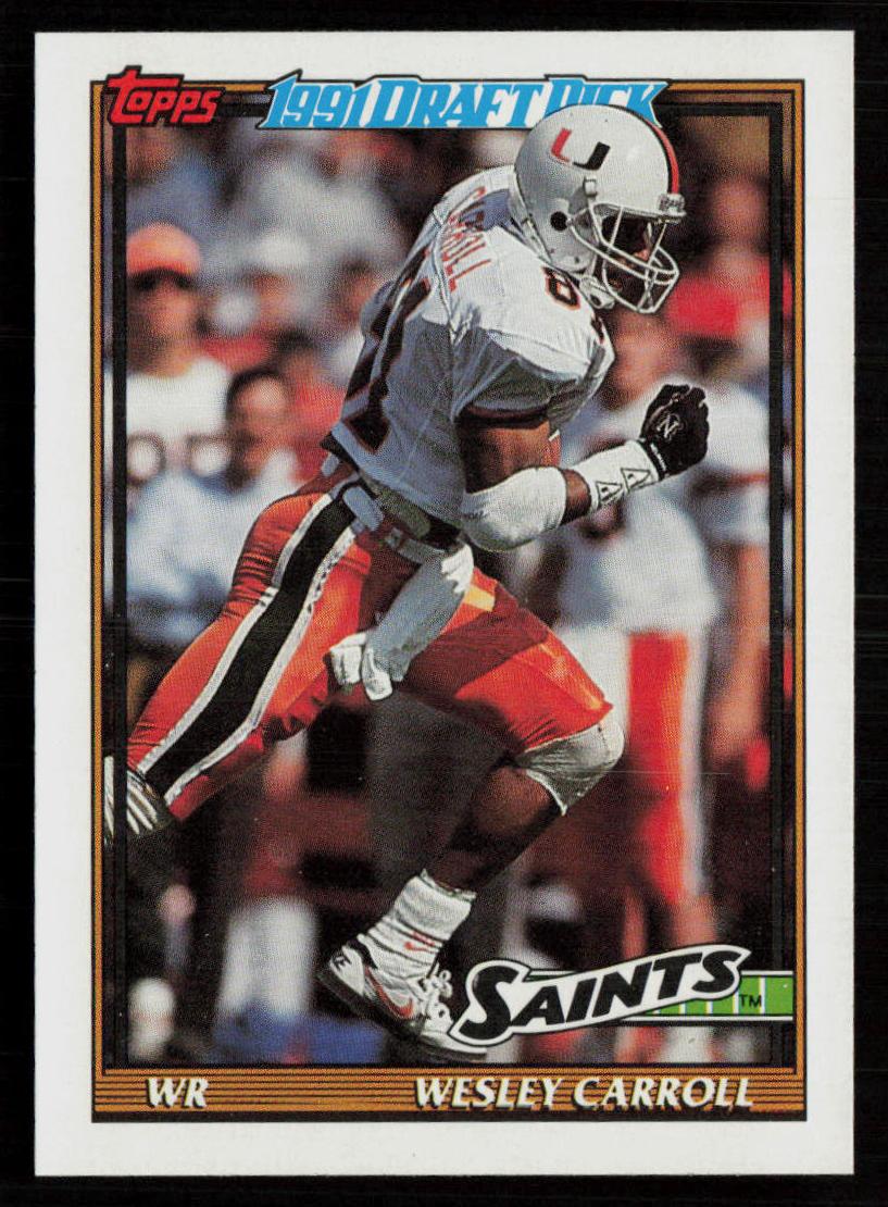 1991 Topps Football Wesley Carroll #310 PSA 10