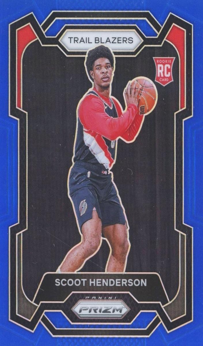 2023 Panini Prizm Basketball Blue Scoot Henderson #141 PSA 9