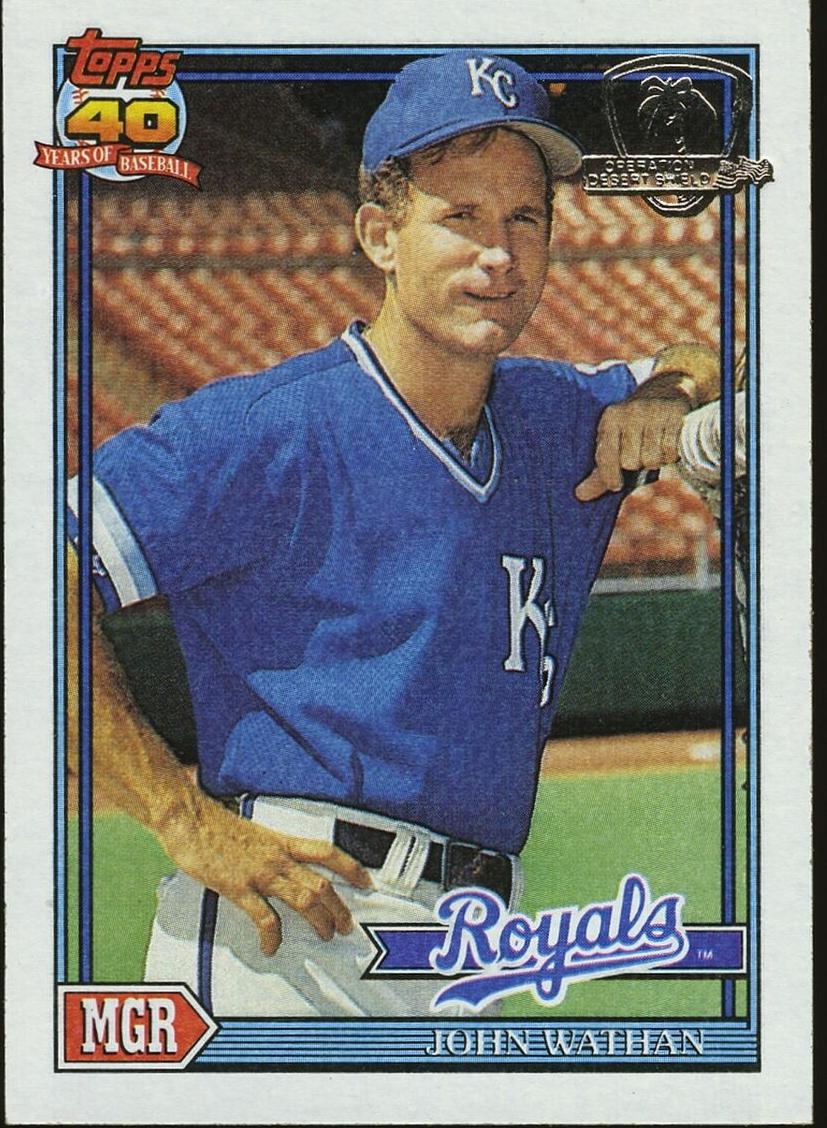 1991 Topps Baseball John Wathan #291 PSA 10