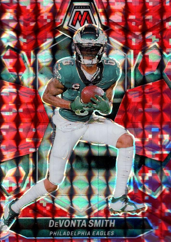 2024 Panini Mosaic Football Camo Red DeVonta Smith #179