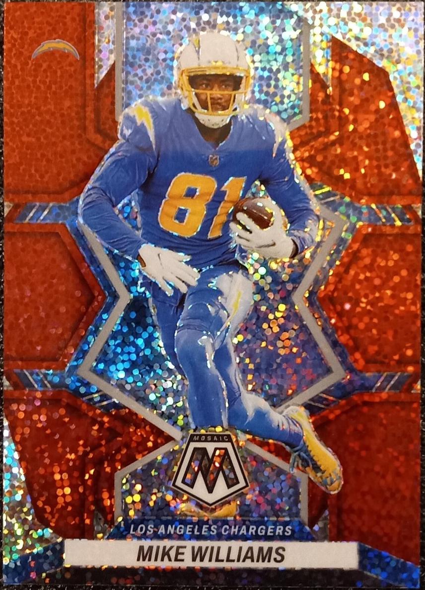 2022 Panini Mosaic Football Red Sparkle Mike Williams #104 PSA 9