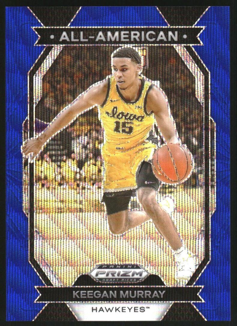 2024 Panini Prizm Draft Picks Basketball Blue Wave Keegan Murray #19