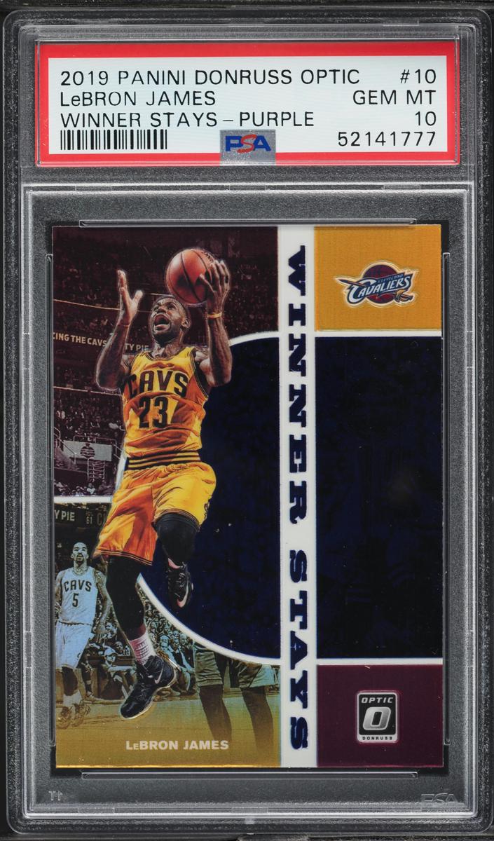 2019 Donruss Optic Basketball Purple LeBron James #10 PSA 9
