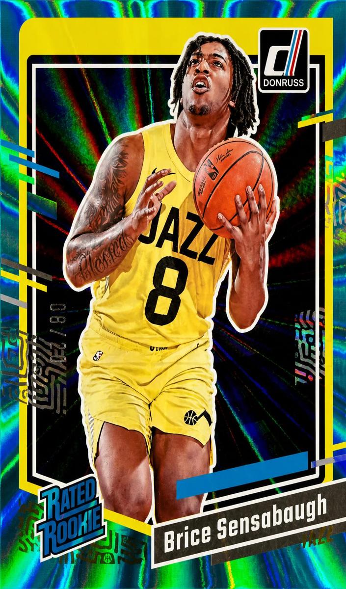2023 Panini Donruss Basketball Holo Teal Laser Brice Sensabaugh #214