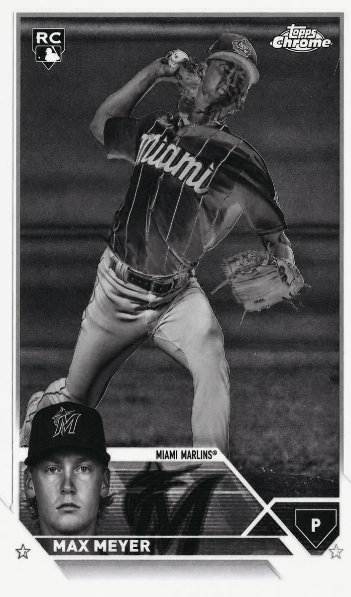 2023 Topps Chrome Baseball Negative Max Meyer #104