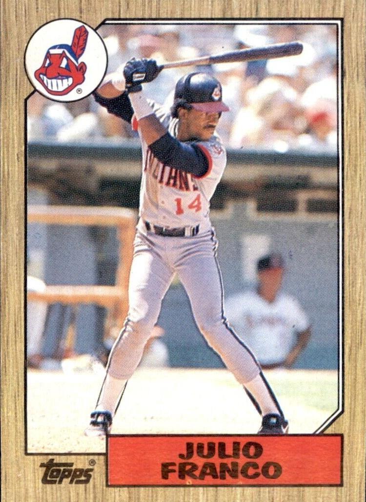 1987 Topps Baseball Julio Franco #160 PSA 9