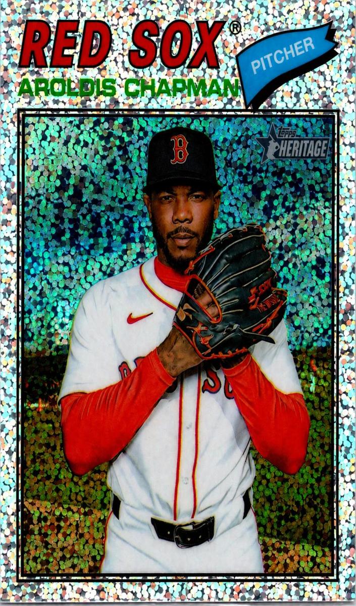 2026 Topps Heritage Baseball Silver Sparkle Refractor Aroldis Chapman #359
