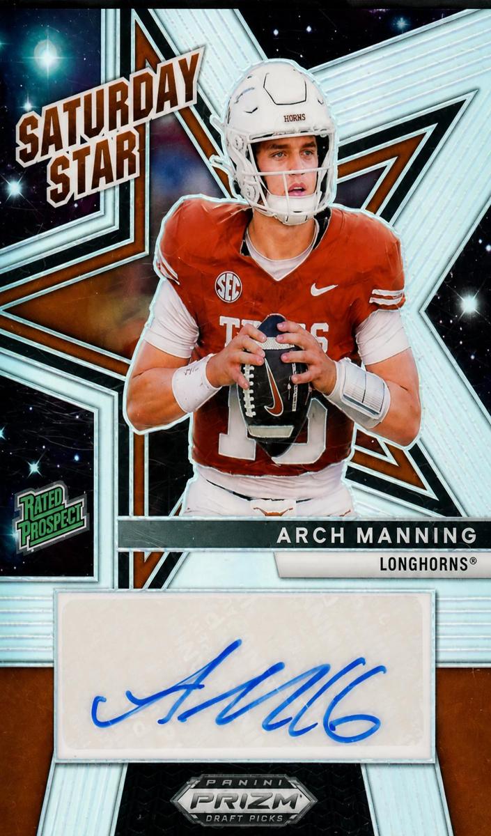 2025 Panini Prizm Draft Picks Football Silver Arch Manning #SSS-AMG PSA 9