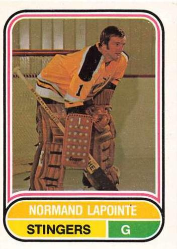 1975 O-Pee-Chee WHA Hockey Normand LaPointe #85 PSA 7