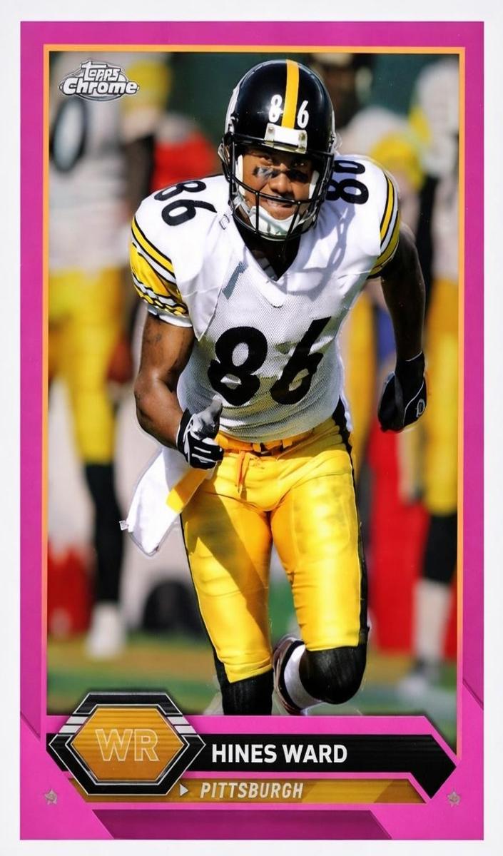 2023 Topps Composite Football Pink Refractor Hines Ward #8 PSA 9