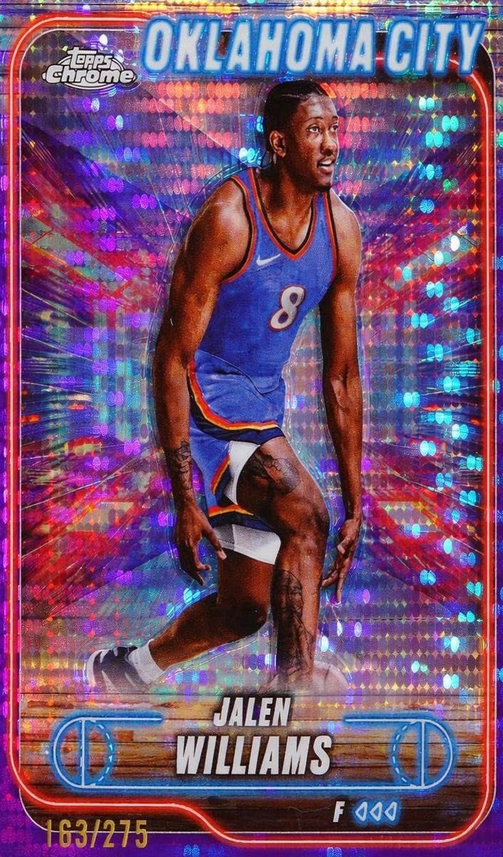 2024 Topps Chrome Basketball Purple Sonar Refractor Jalen Williams #63