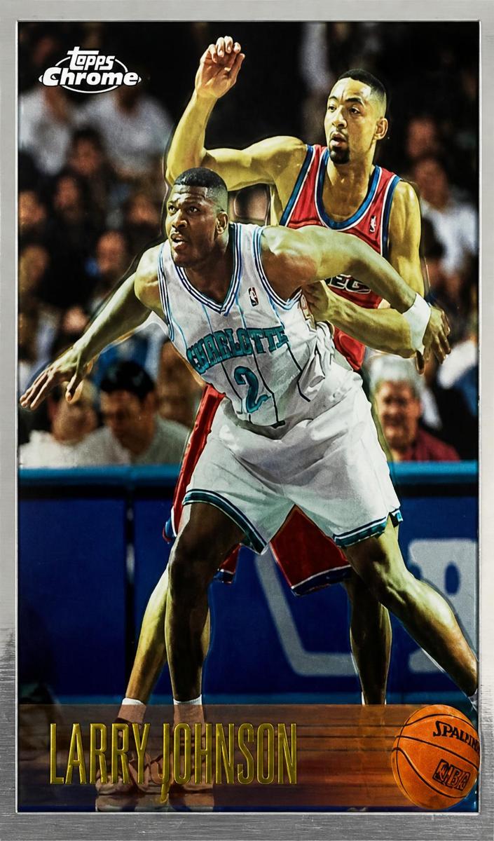 1996 Topps Chrome Basketball Larry Johnson #24