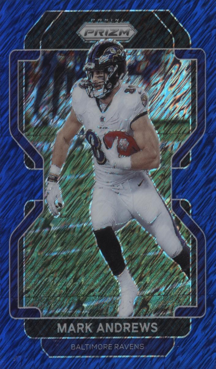 2021 Panini Prizm Football Blue Shimmer Mark Andrews #281