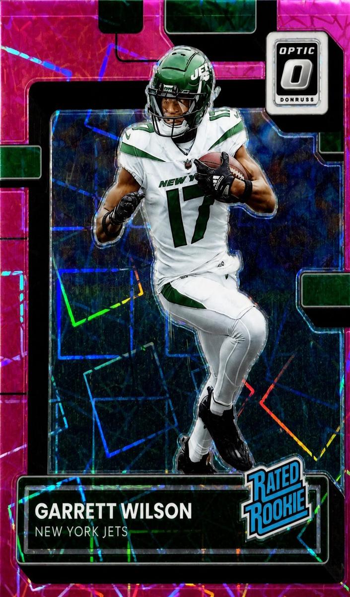 2022 Donruss Optic Football Pink Velocity Garrett Wilson #206 PSA 9