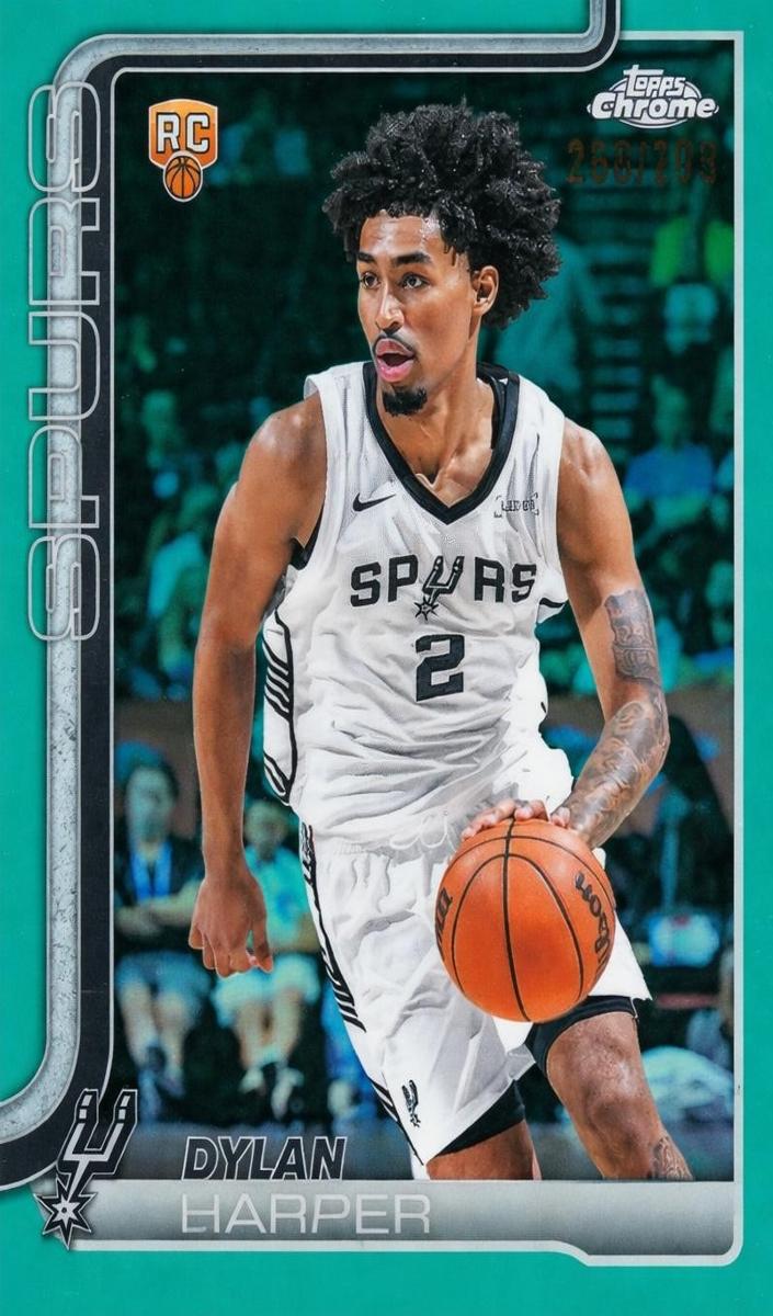 2025 Topps Chrome Basketball Teal Refractor Dylan Harper #252 RAW Ungraded