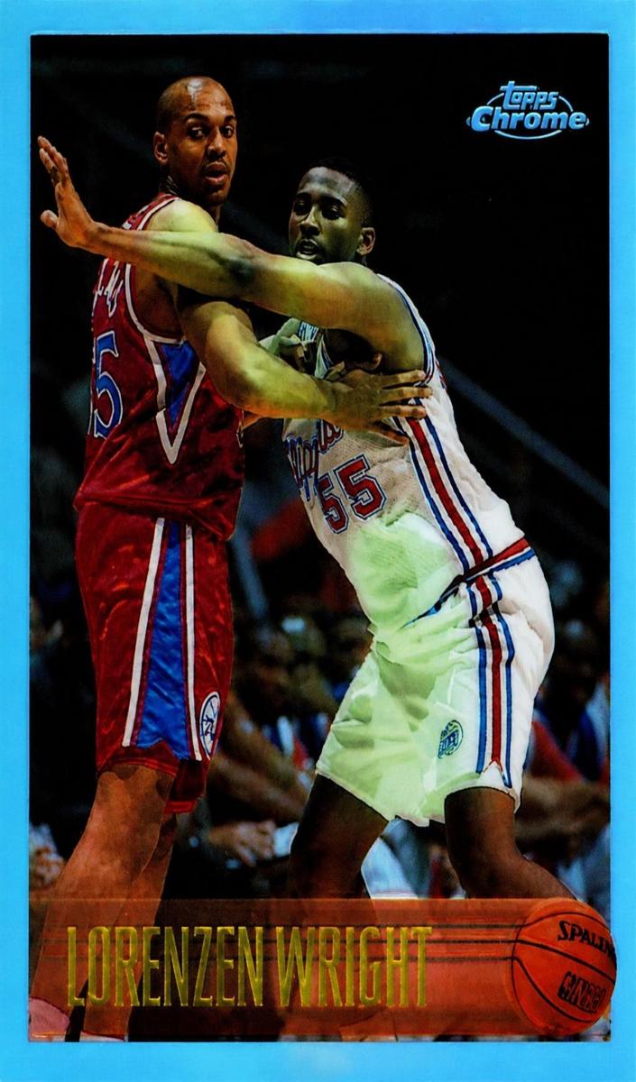 1996 Topps Chrome Basketball Refractor Lorenzen Wright #142