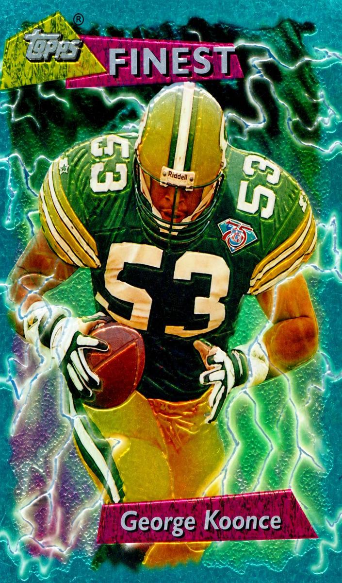 1995 Topps Finest Football Refractor George Koonce #178