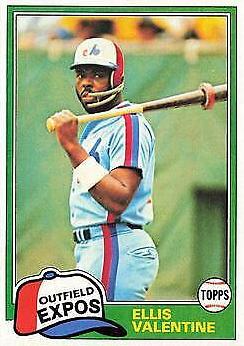 1981 Topps Baseball Ellis Valentine #445 PSA 10