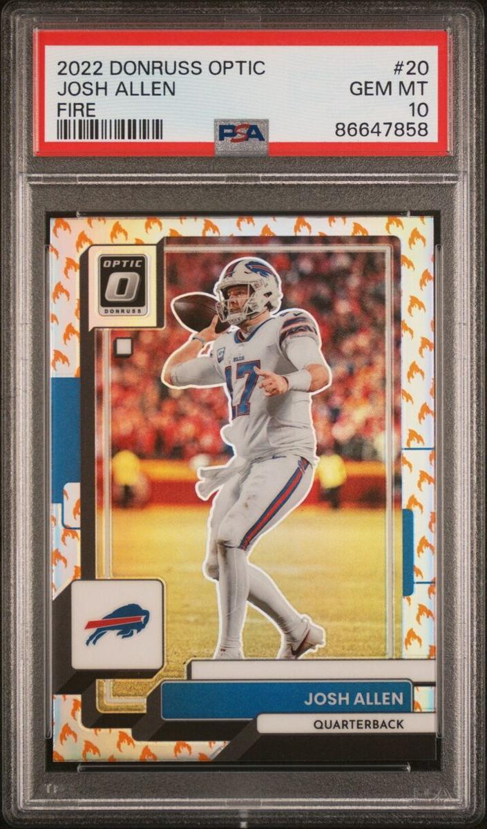 2022 Donruss Optic Football Fire Josh Allen #20