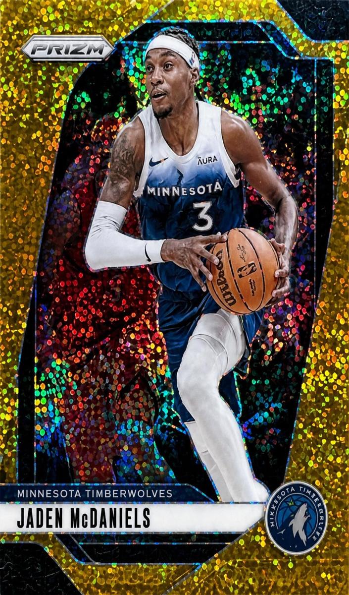2024 Panini Prizm Basketball Gold Sparkle Jaden McDaniels #175