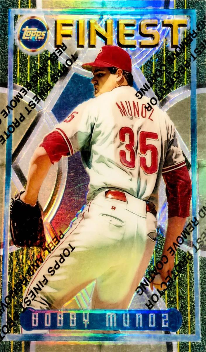 1995 Topps Finest Baseball Refractor Bobby Munoz #84