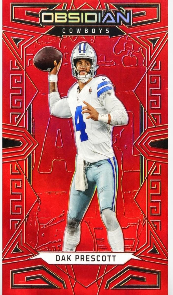 2023 Panini Obsidian Football Asia Electric Etch Red Flood Dak Prescott #28