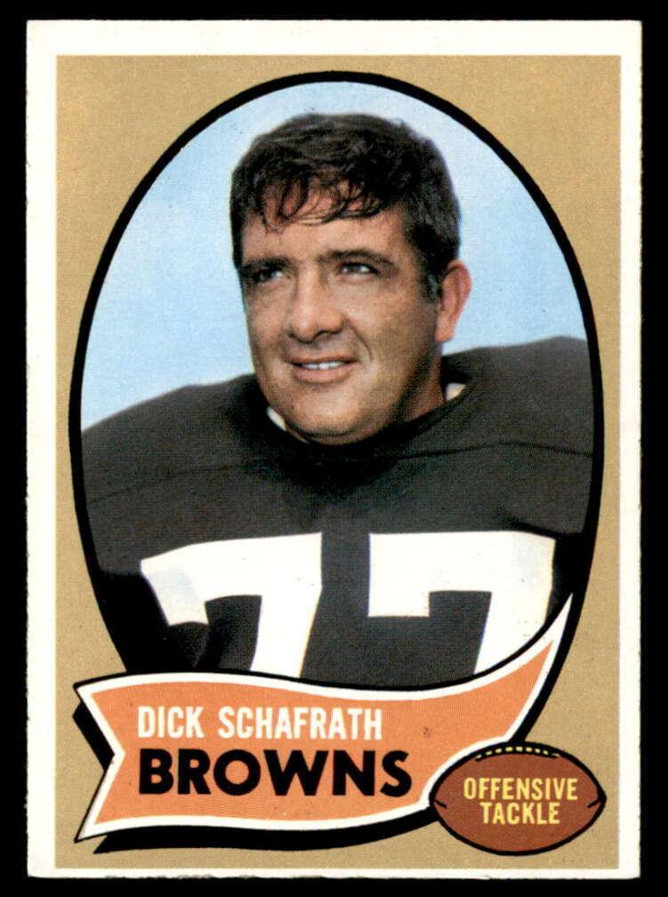 1970 Topps Football Dick Schafrath #143 PSA 8