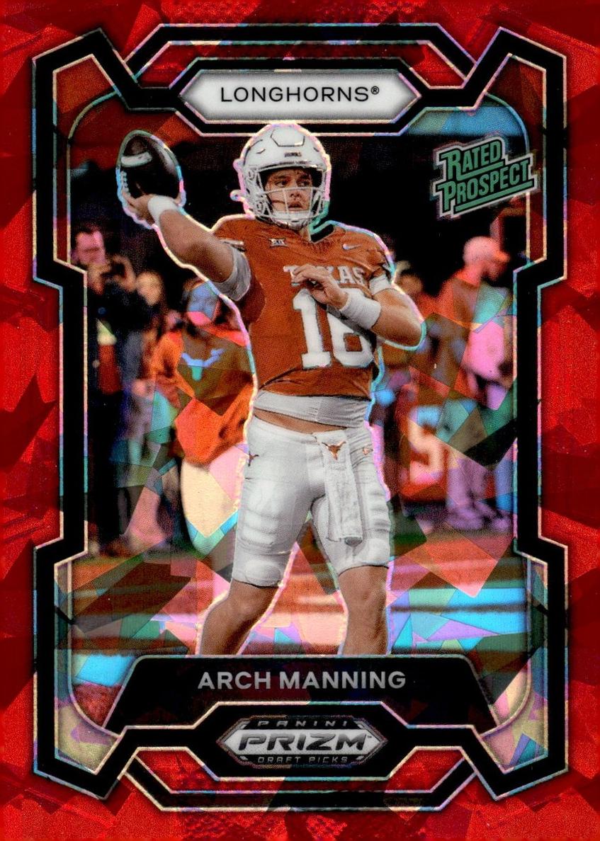 2024 Panini Prizm Draft Picks Football Red Ice Arch Manning #192 RAW Ungraded