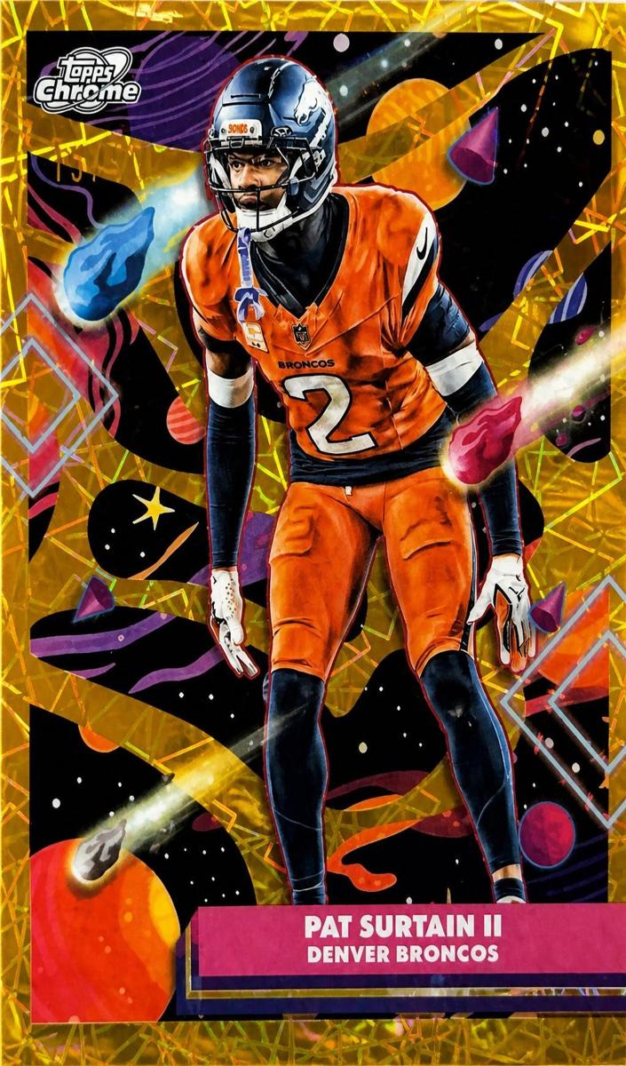 2025 Topps Cosmic Chrome Football Gold Interstellar Refractor Pat Surtain II #30