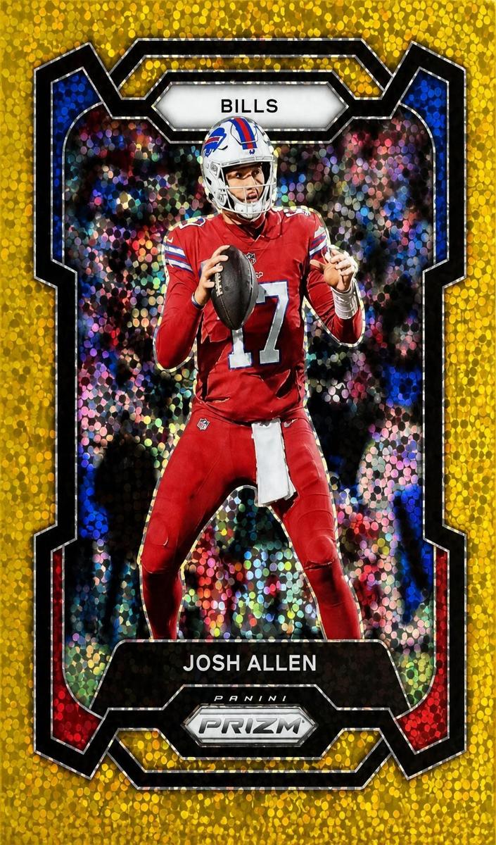 2023 Panini Prizm Football Gold Sparkle Josh Allen #32 PSA 10