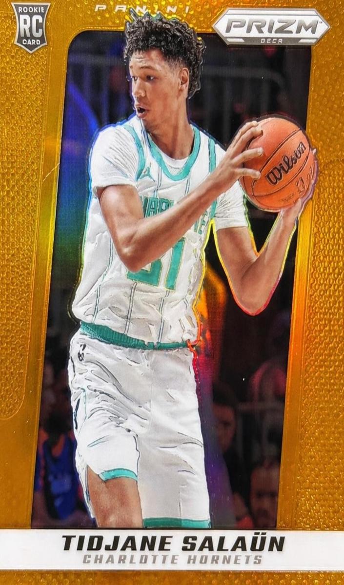 2024 Panini Prizm Deca Basketball Orange Tidjane Salaun #3 PSA 9